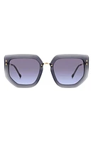 Isabel Marant 55mm Gradient Cat Eye Sunglasses in Grey Gold/Grey Shaded Blu at Nordstrom