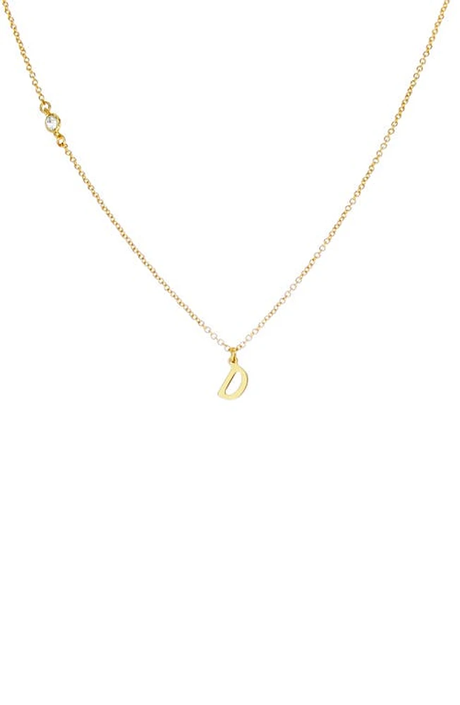 Panacea Initial Pendant Necklace in Gold D at Nordstrom