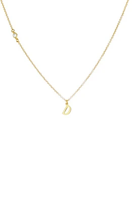 Panacea Initial Pendant Necklace in Gold D at Nordstrom