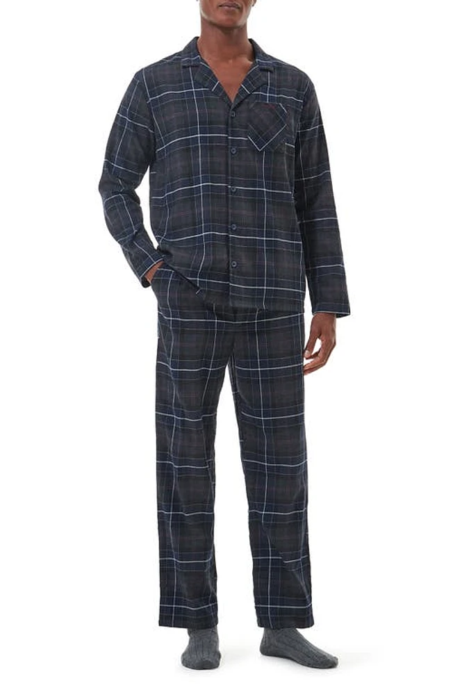 Barbour Laith Plaid Pajamas Black Slate Tartan at Nordstrom,