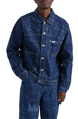 Lee x Basquiat Print Denim Jacket Rinse at Nordstrom,