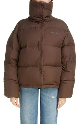 Acne Studios Olimera Recycled Down Puffer Jacket Coffee Brown at Nordstrom, Us