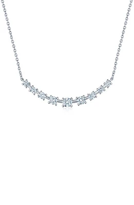 Kwiat Starry Night Curved Bar Diamond Necklace in White Gold/Clear at Nordstrom, Size 16