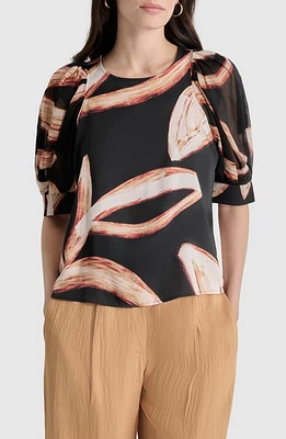 DKNY Abstract Print Top Wavering Leaf at Nordstrom,