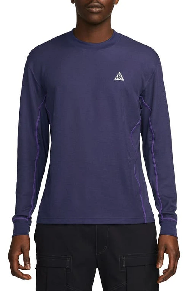 Nike ACG Dri-FIT ADV Goat Rocks Long Sleeve Top in Purple Ink/Purple Cosmos at Nordstrom, Size X-Large