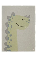 Pink Lemonade Baby Dinosaur Organic Cotton Baby Blanket in Green at Nordstrom