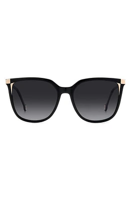 Carolina Herrera 54mm Rectangular Sunglasses in Black Beige at Nordstrom