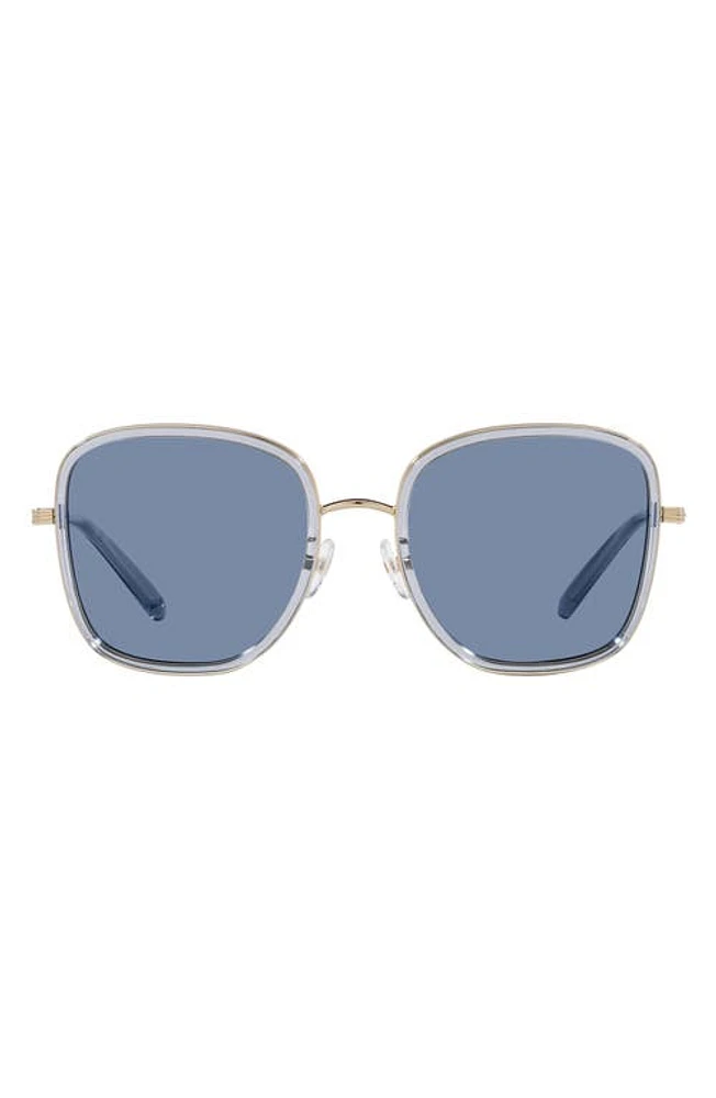 Tory Burch 53mm Square Sunglasses in Blue at Nordstrom