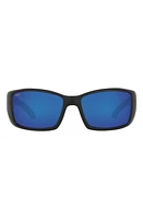 Costa Del Mar 62mm Rectangular Polarized Sunglasses in Black Blue at Nordstrom