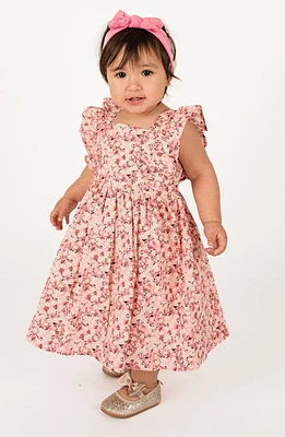 Popatu Kids' Floral Pinafore Dress Raspberry at Nordstrom,