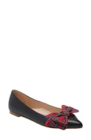 Jack Rogers Debra Pointed Toe Flat Black/Tartan at Nordstrom,