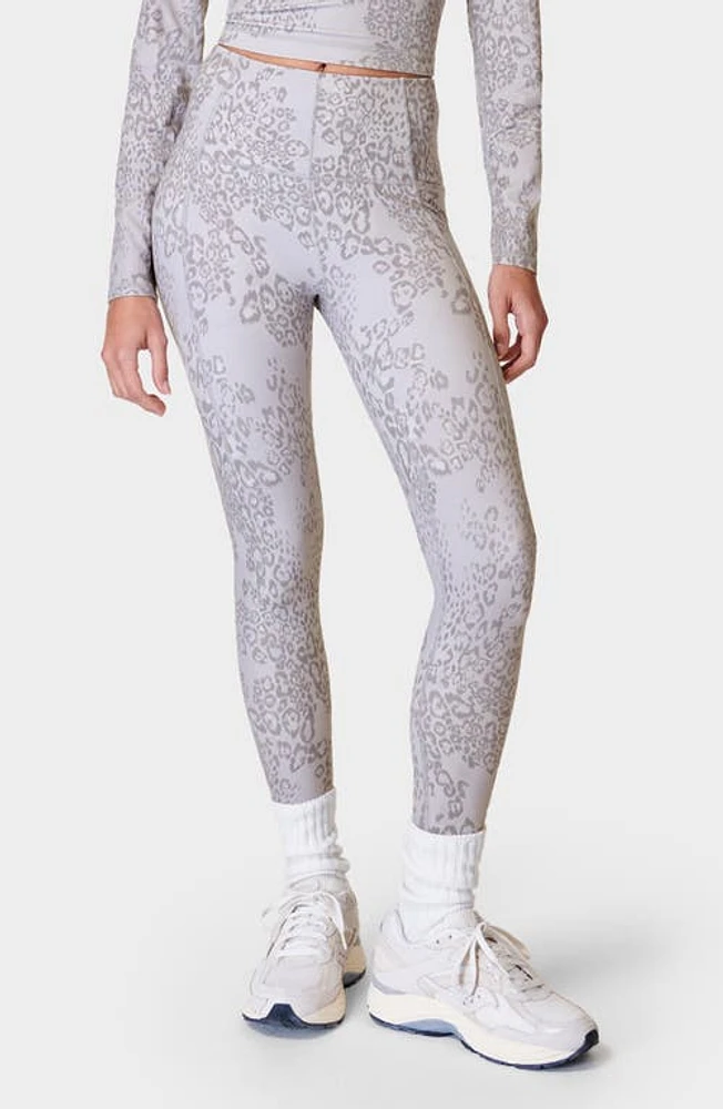 Sweaty Betty Super Soft Crop Yoga Leggings Grey Smokey Leopard Print at Nordstrom,