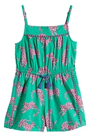 Mini Boden Kids' Wild Cat Print Cotton Romper Green Leopard at Nordstrom,