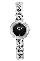 Furla Chain Bracelet Watch, 28mm in Silver/Black/Silver at Nordstrom