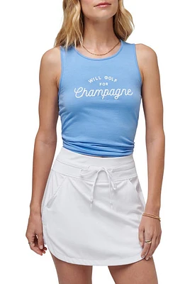 TravisMathew Spring Fling Back Tie Tank Cornflower Blue at Nordstrom,