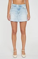 DAZE Malibu Distressed Cutoff Denim Miniskirt at Nordstrom,