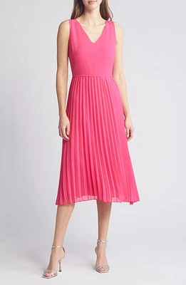 Sam Edelman V-Neck Accordion Pleat Dress at Nordstrom,