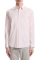 Theory Irving Poplin Button-Up Shirt in White/Pale Pink at Nordstrom, Size Small