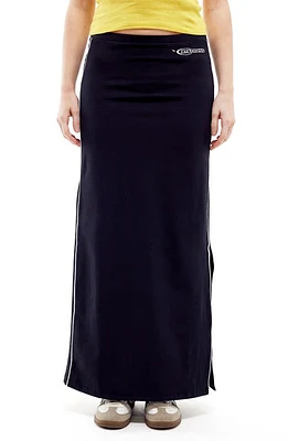 Iets Frans Piped Maxi Skirt Black at Nordstrom,