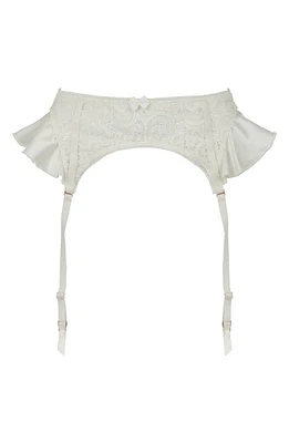 Love, Vera Satin & Lace Garter Belt Ivory at Nordstrom,