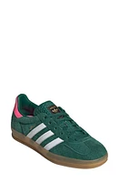 adidas Gazelle Indoor Sneaker Green/White/Lucid Pink at Nordstrom,