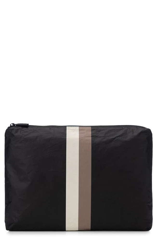 Aloha Collection Medium Water Resistant Tyvek Zip Pouch in Caffe On Black at Nordstrom