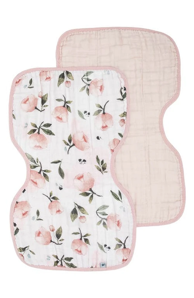 little unicorn Organic Cotton Muslin Burp Cloth in Watercolor Floret at Nordstrom