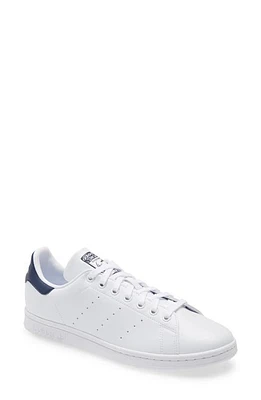 adidas Stan Smith Low Top Sneaker White/White/Collegiate Navy at Nordstrom,