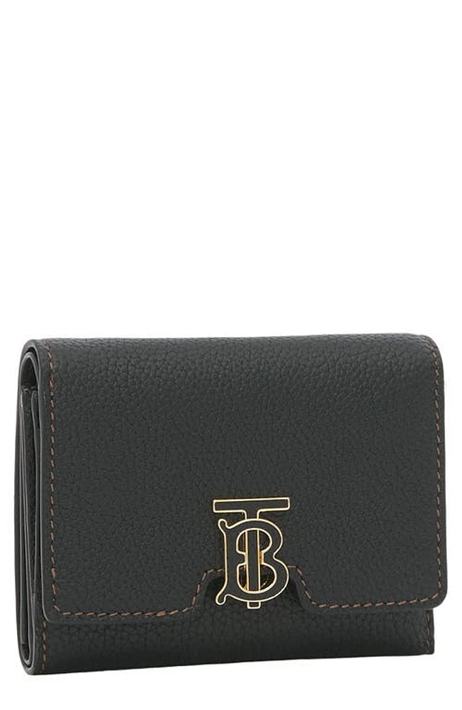 burberry TB Monogram Grainy Leather Wallet in Black at Nordstrom