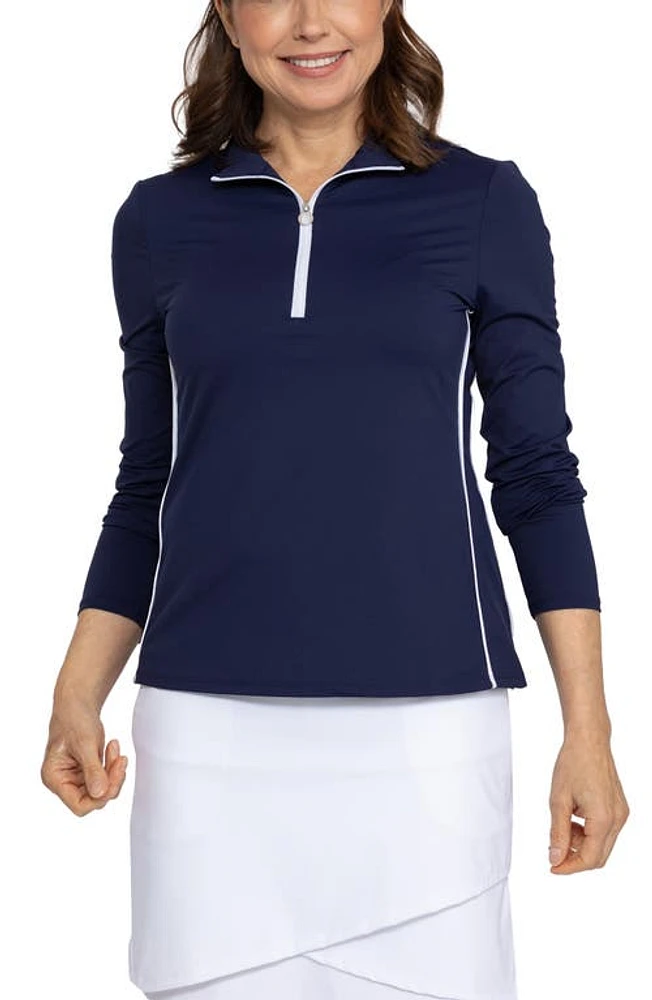 KINONA Keep It Covered Long Sleeve Golf Top Navy at Nordstrom,