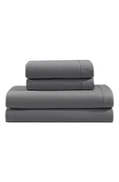 Calvin Klein Washed 200 Thread Count Percale Sheet Set in Dark Grey at Nordstrom