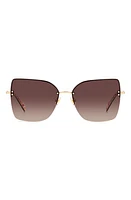 Kate Spade New York ariellags 58mm gradient cat eye sunglasses in Gold/Brown Gradient at Nordstrom