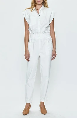 Pistola Rosie Padded Shoulder Cotton Jumpsuit at Nordstrom,