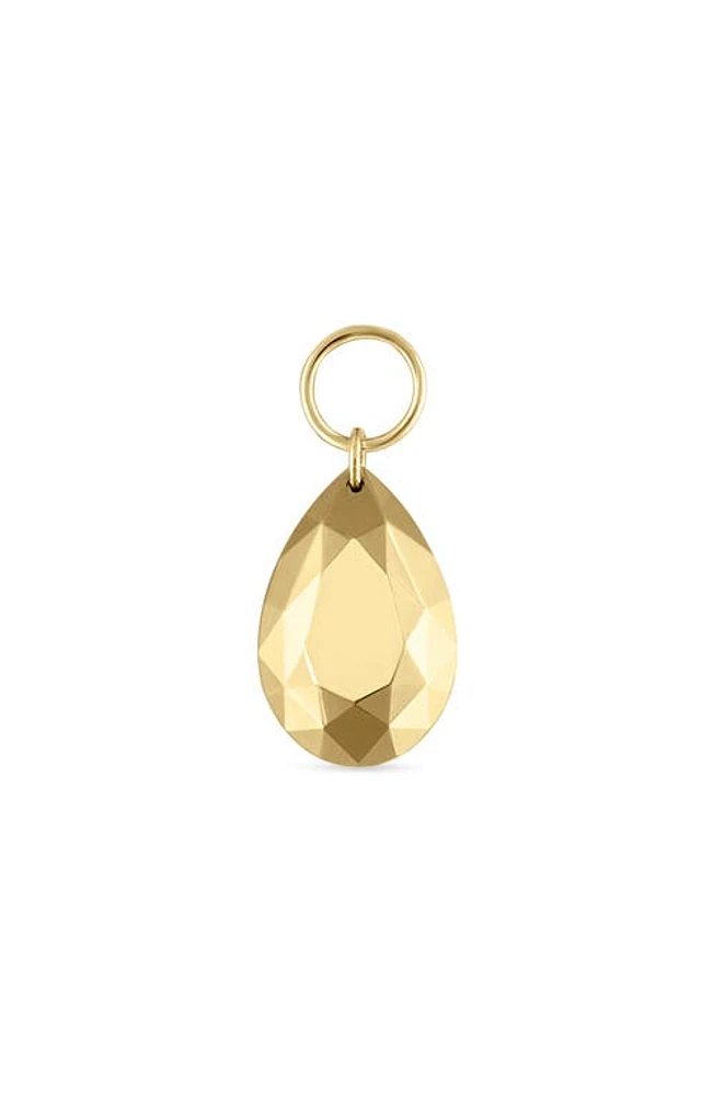 Maria Tash Faceted Pear Charm Pendant in Gold at Nordstrom