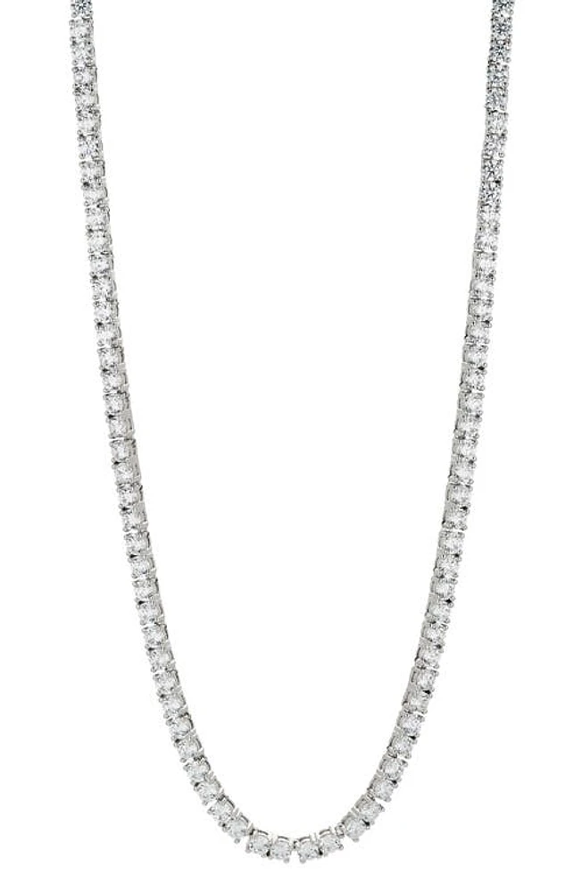 Nadri Cubic Zirconia Tennis Necklace in Rhodium at Nordstrom