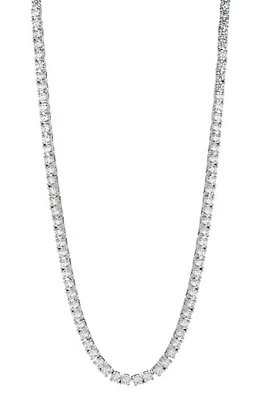 Nadri Cubic Zirconia Tennis Necklace in Rhodium at Nordstrom