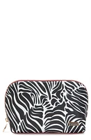 Stephanie Johnson Sarhara Zebra Lola Makeup Bag in Black/White at Nordstrom