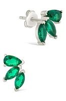 Sterling Forever Nora Cubic Zirconia Stud Earrings in Silver at Nordstrom