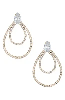 Ettika Layered Crystal Frontal Hoop Earrings in Gold at Nordstrom