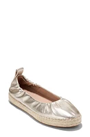 Cole Haan CloudFeel Seaboard Espadrille Flat Soft Gold Leather at Nordstrom,