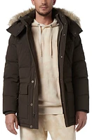 Andrew Marc Olmstead Hooded Down Puffer Jacket with Faux Fur Trim at Nordstrom,