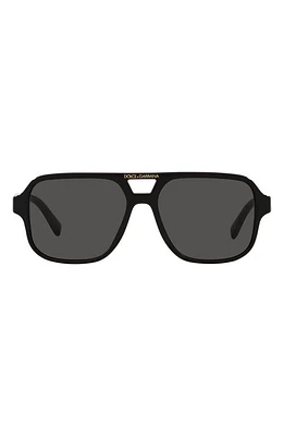 Dolce & Gabbana 50mm Pilot Sunglasses in Black at Nordstrom