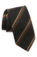 Drake's Regimental Stripe Silk Tie in Navy/Red/Purple at Nordstrom