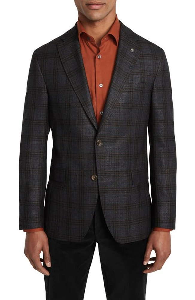 Jack Victor Midland Soft Constructed Wool Blend Sport Coat Grey at Nordstrom,