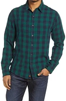 The Normal Brand Jackson Plaid Cotton Button-Up Shirt in Green Check at Nordstrom, Size Medium