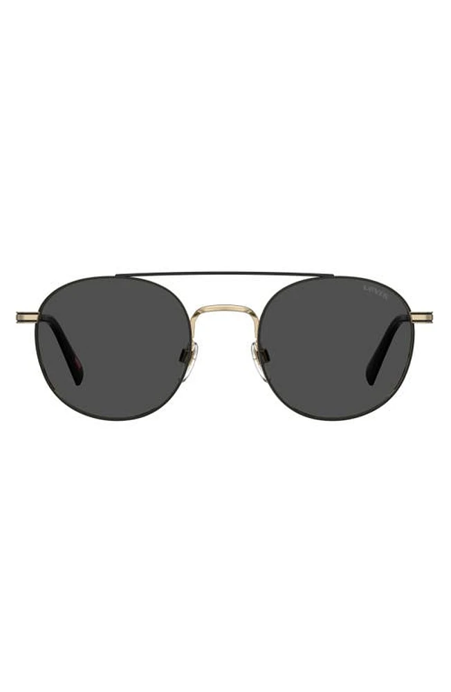 levi's 54mm Round Sunglasses in Gold /Grey at Nordstrom