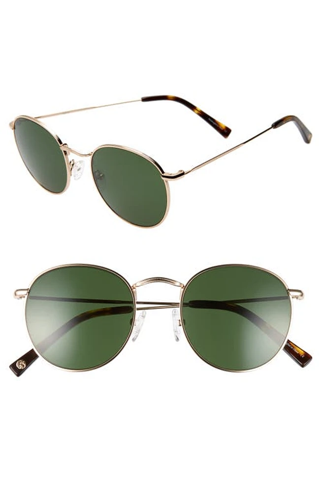 Brightside Charlie 50mm Round Sunglasses in Japanese Gold/Green at Nordstrom