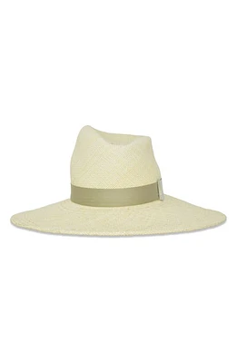 Gigi Burris Millinery Drake Straw Fedora Natural/Sage at Nordstrom,