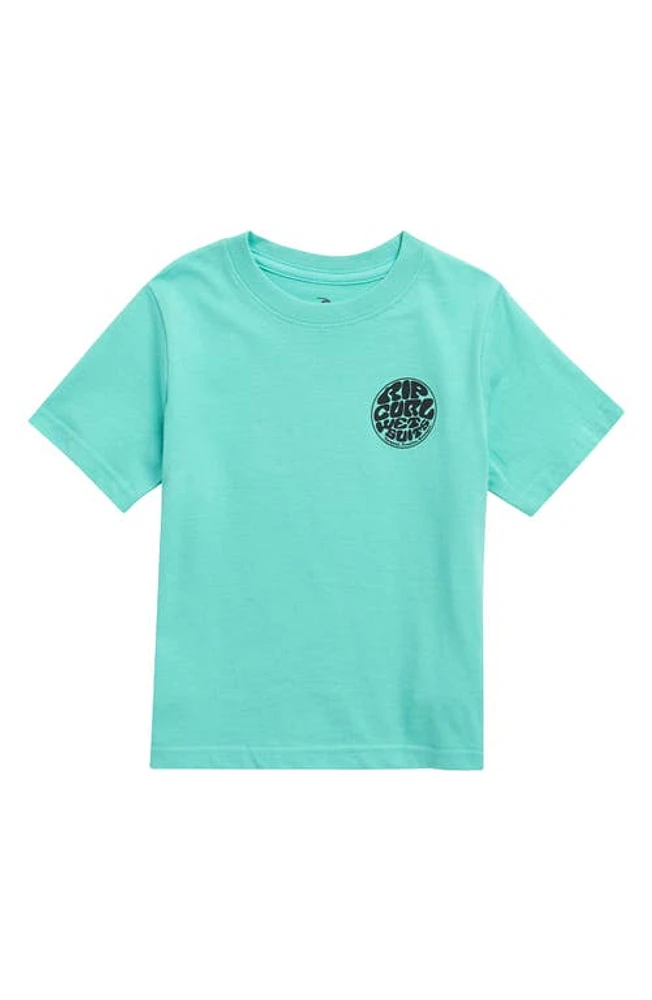 Rip Curl Kids' Wetsuit Icon Graphic T-Shirt Aqua at Nordstrom,