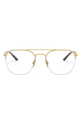 Ray-Ban 51mm Aviator Optical Glasses in Gold at Nordstrom